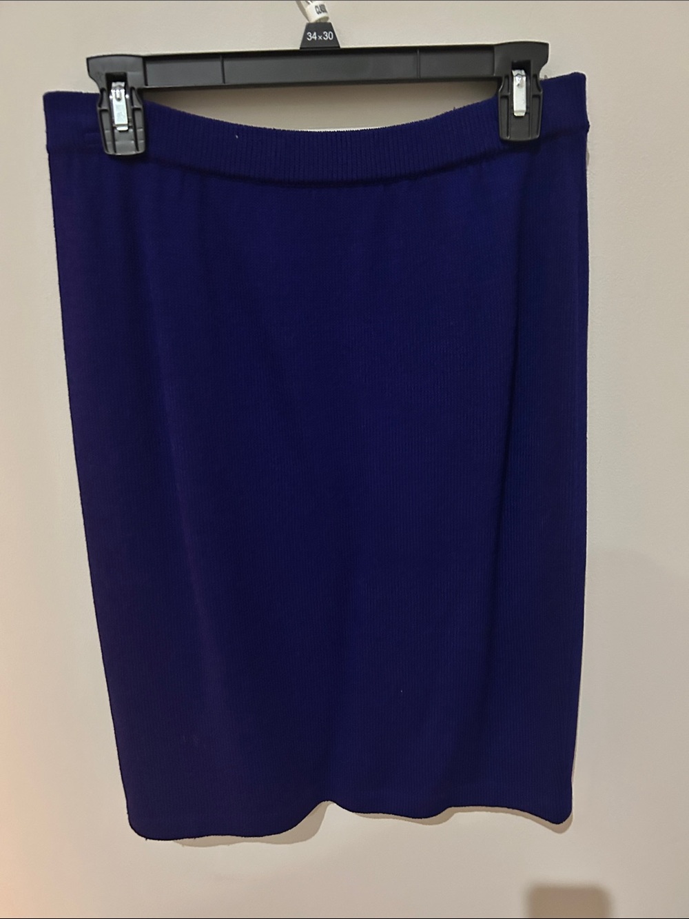 St. John Collection by Mary Gray Women’s Blue Knit Jersey Pencil Skirt